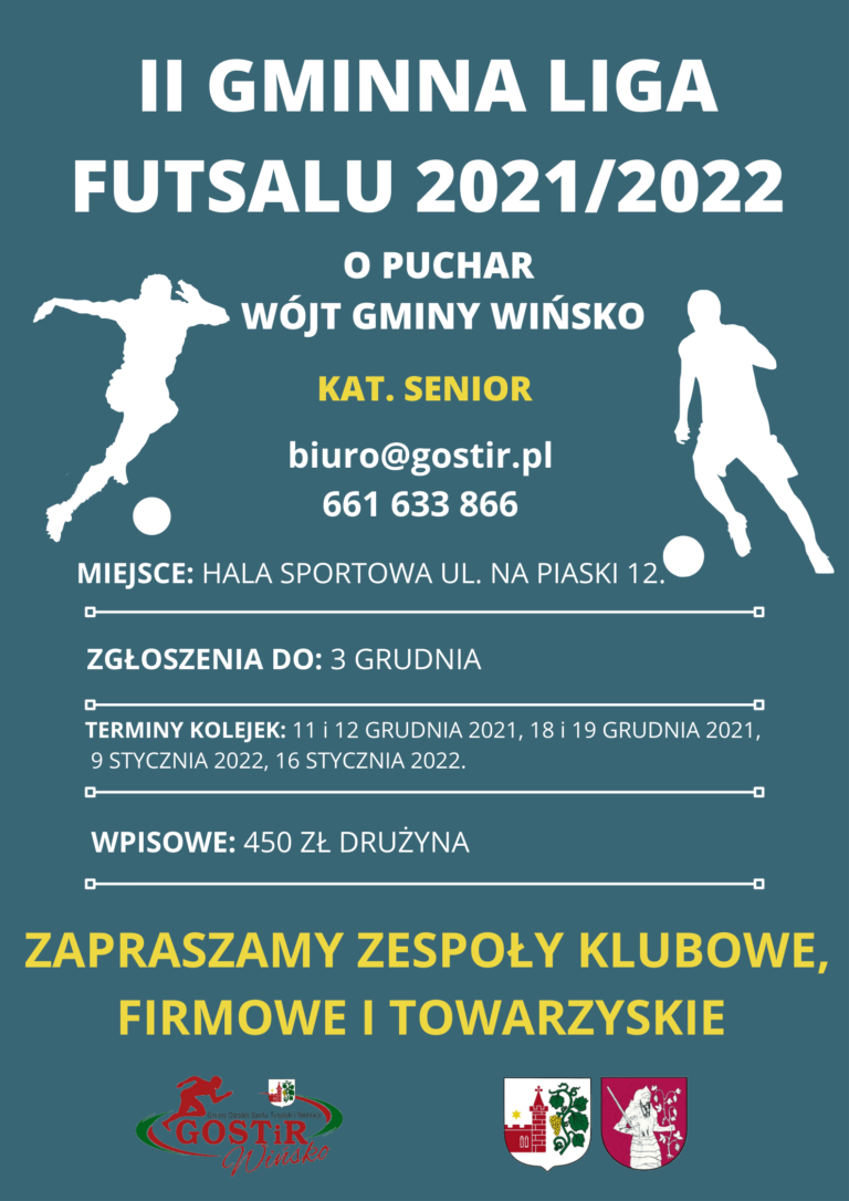 Zapraszamy do Wińska na ligę futsalu!